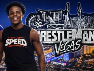 iShowSpeed vor der WrestleMania Vegas Kulisse