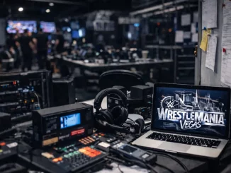 Blick in den Backstagebereich vor WrestleMania 42 in Vegas