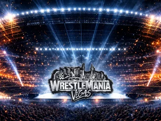 WrestleMania 42 in Las Vegas nachts