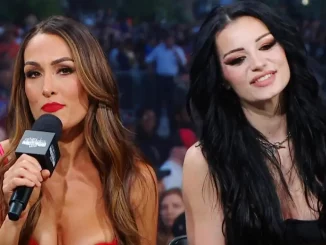 Brie Bella und Paige in der WrestleMania Post-Show