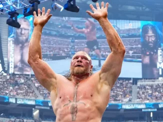 Brock Lesnar verabschiedet sich bei WrestleMania 42 in Las Vegas von den Fans