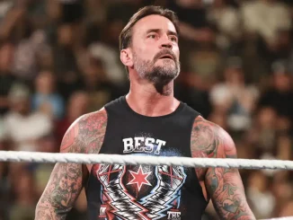CM Punk steht im Ring und sieht sehr erstaunt aus
