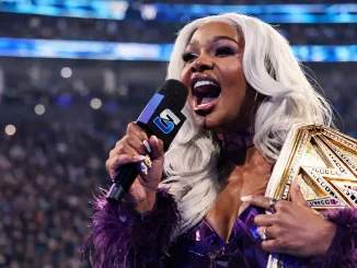 Jade Cargill steht bei WWE SmackDown im Ring und richtet Worte an das Publikum