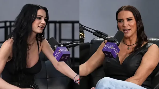Paige und Stephanie McMahon im Gespräch
