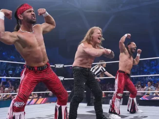 The Young Bucks mit Chris Jericho im AEW Ring