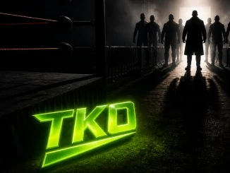 Düstere Wrestler und das TKO Logo