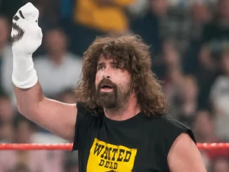 Mick Foley mit Mr. Socko im Ring