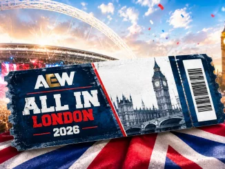 AEW All In London 2026 Ticket vor der Arena-Kulisse