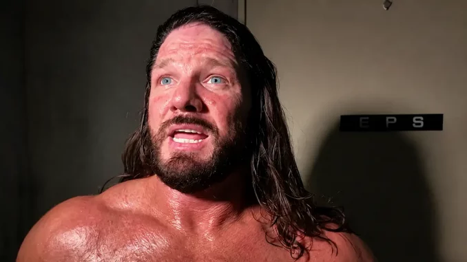 AJ Styles befindet sich sichtlich angespannt im Backstagebereich
