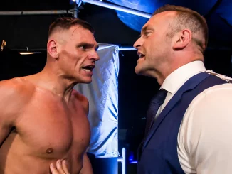 Gunther beschimpft Nick Aldis im Backstagebereich