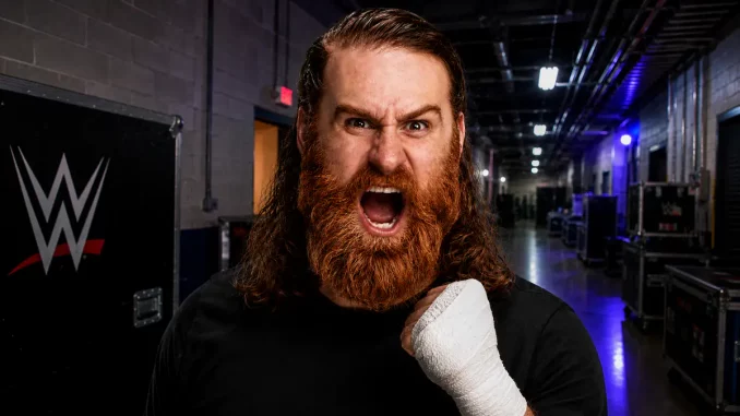 Sami Zayn verärgert im WWE Backstagebereich
