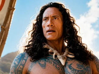 The Rock blickt als Maui in der Real Action-Live Verfilmung Vaiana in die Ferne