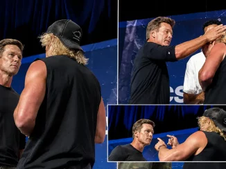 Tom Brady verpasst Logan Paul auf dem Fanatics Fan Fest eine Ohrfeige