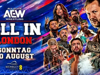 Offizielle neue AEW All In London 2026 Promotion Grafik