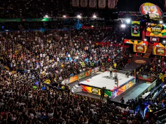 Blick in die AEW Grand Slam Mexico Arena