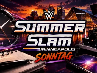 Offizielle SummerSlam 2026 Last-Minute-News-Grafik mit Stoppuhr & Kamera für den zweiten Abend