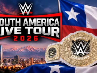 Offizielles WWE South America Live Tour 2026 Logo mit der Women's World Championship