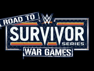 WWE Road to Survivor Series WarGames Logo auf schwarzem Hintergrund.